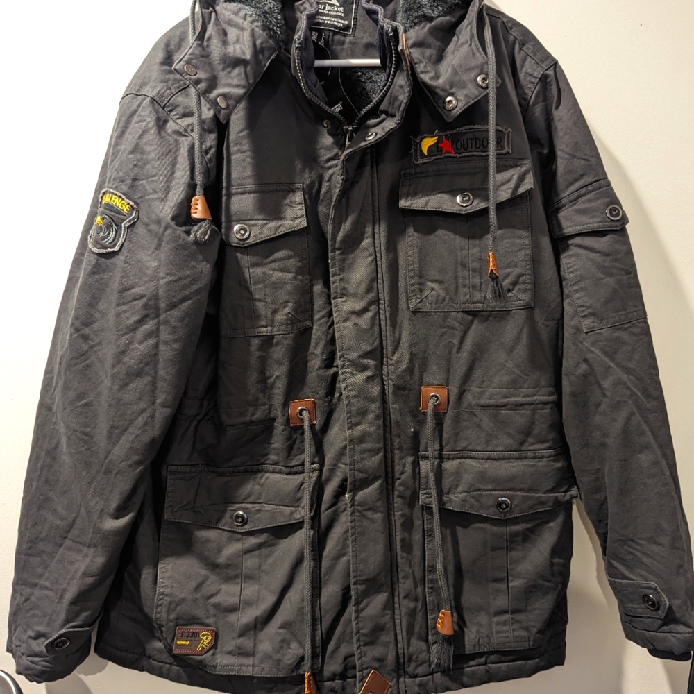 Men's new TACVASEN Winter Military Cargo Jacket